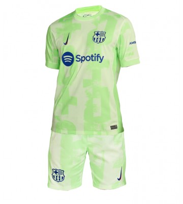 Lacne Dětský Futbalové dres Barcelona 2024-25 Krátky Rukáv - Tretina (+ trenírky)